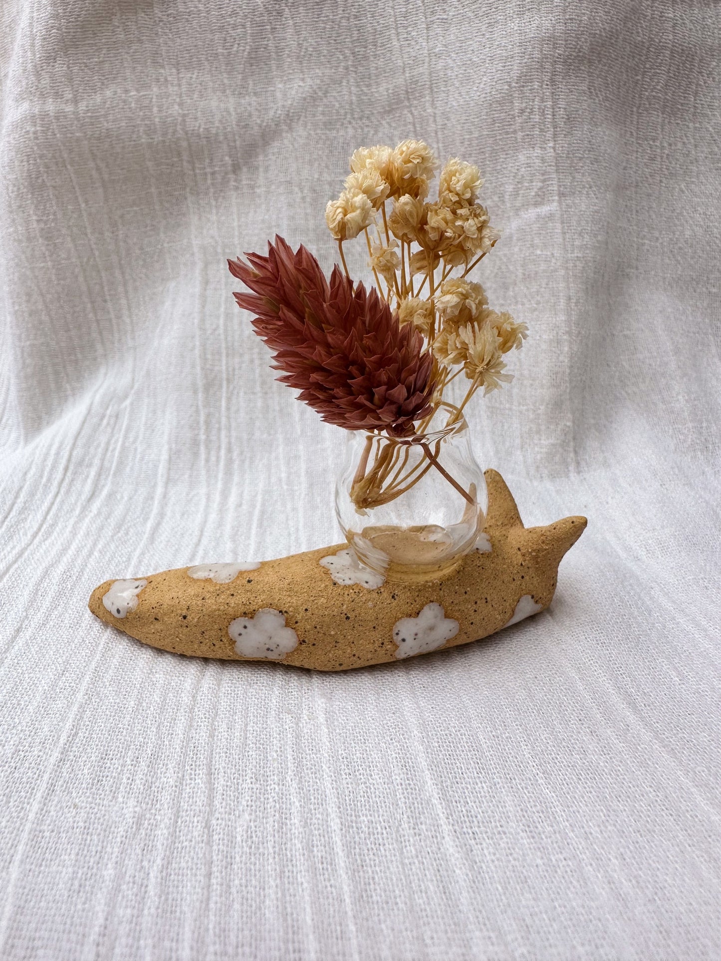 Ceramic Snail Bud Vase