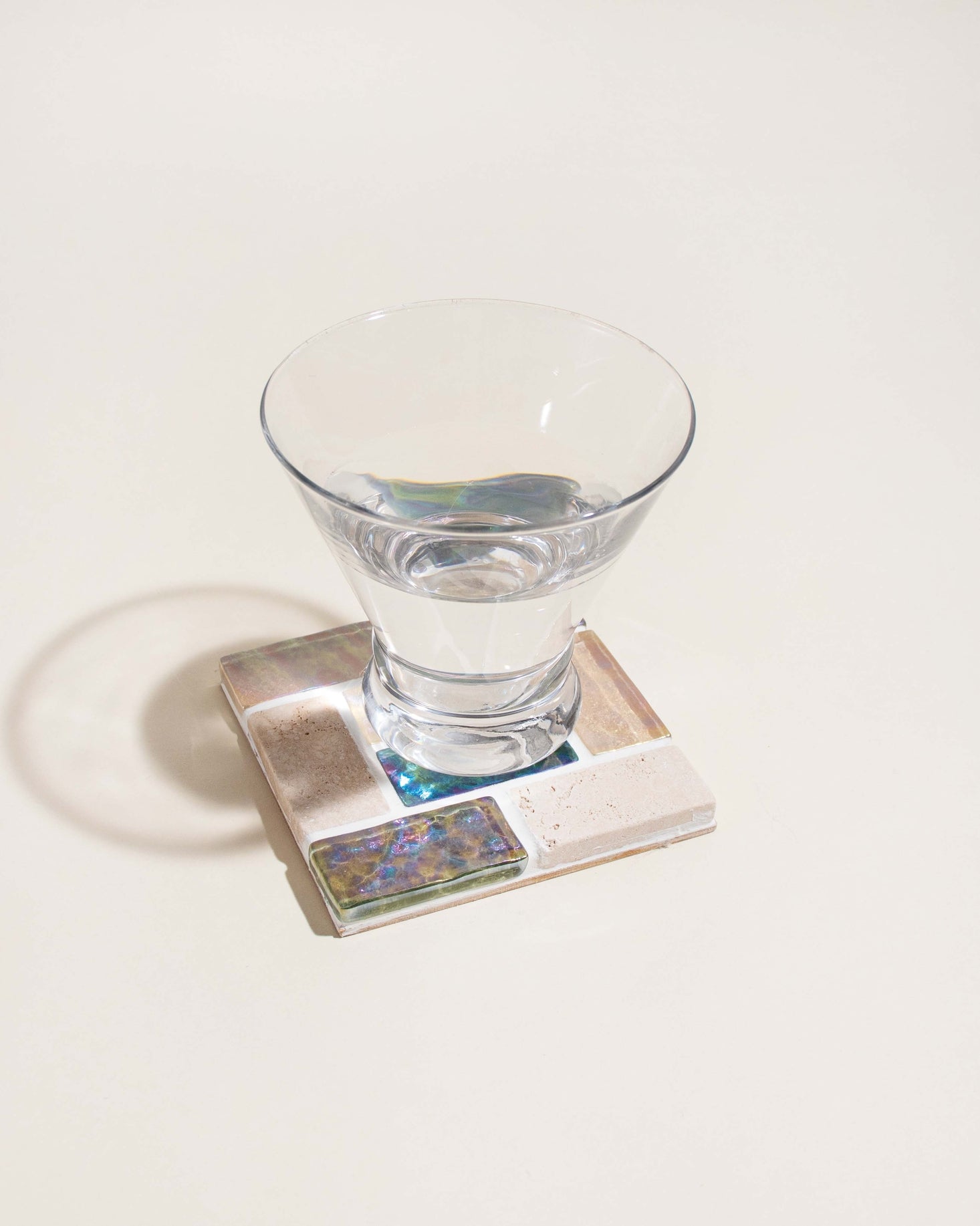 subtle art too precious handmade glass tile coaster