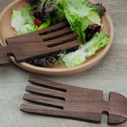 Walnut Wood Salad Hands