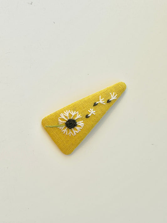 Triangle Embroidered Hair Barrettes