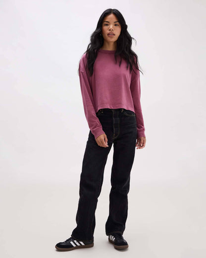 Relaxed Cropped Long Sleeve
