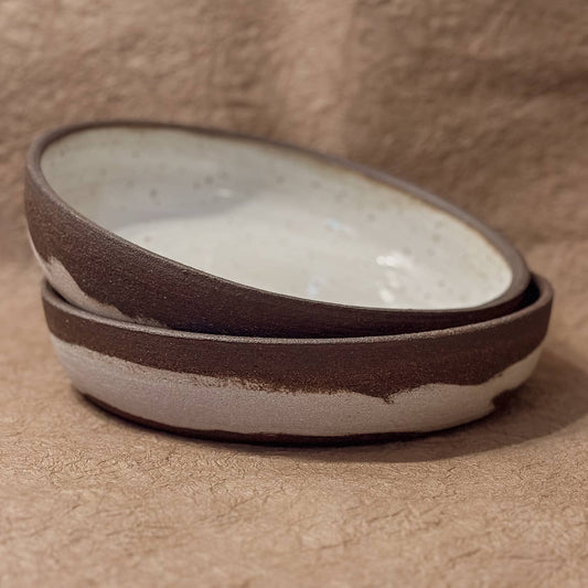 Marbled Low Bowl - 9"