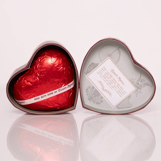Flower Market Heart Saped Rose Bath Bomb