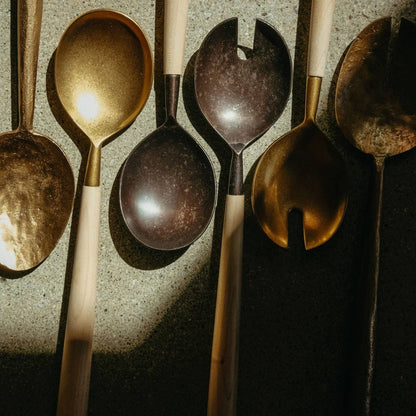 Maple Wood Salad Servers