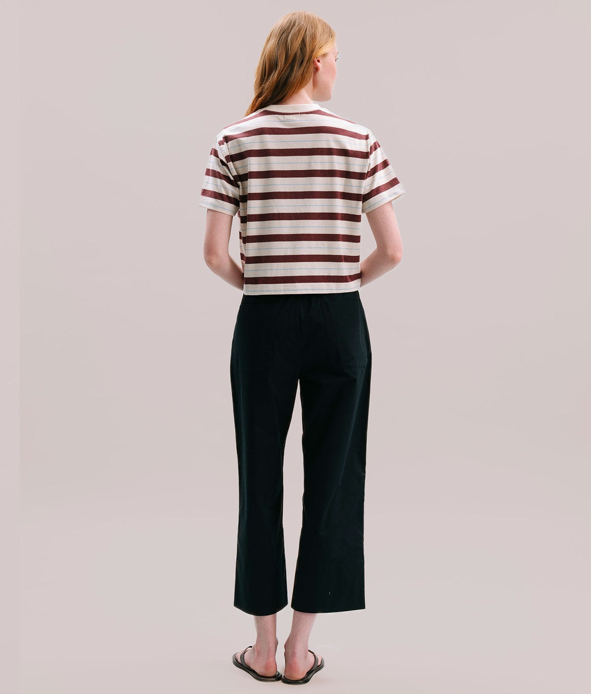 Striped Relaxed Cropped Tee
