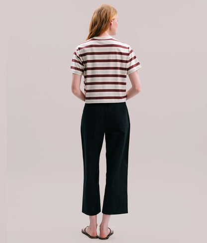 Striped Relaxed Cropped Tee