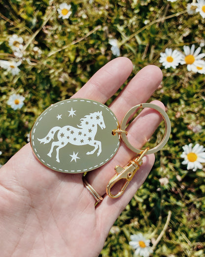 Sparkle Horse Keychain