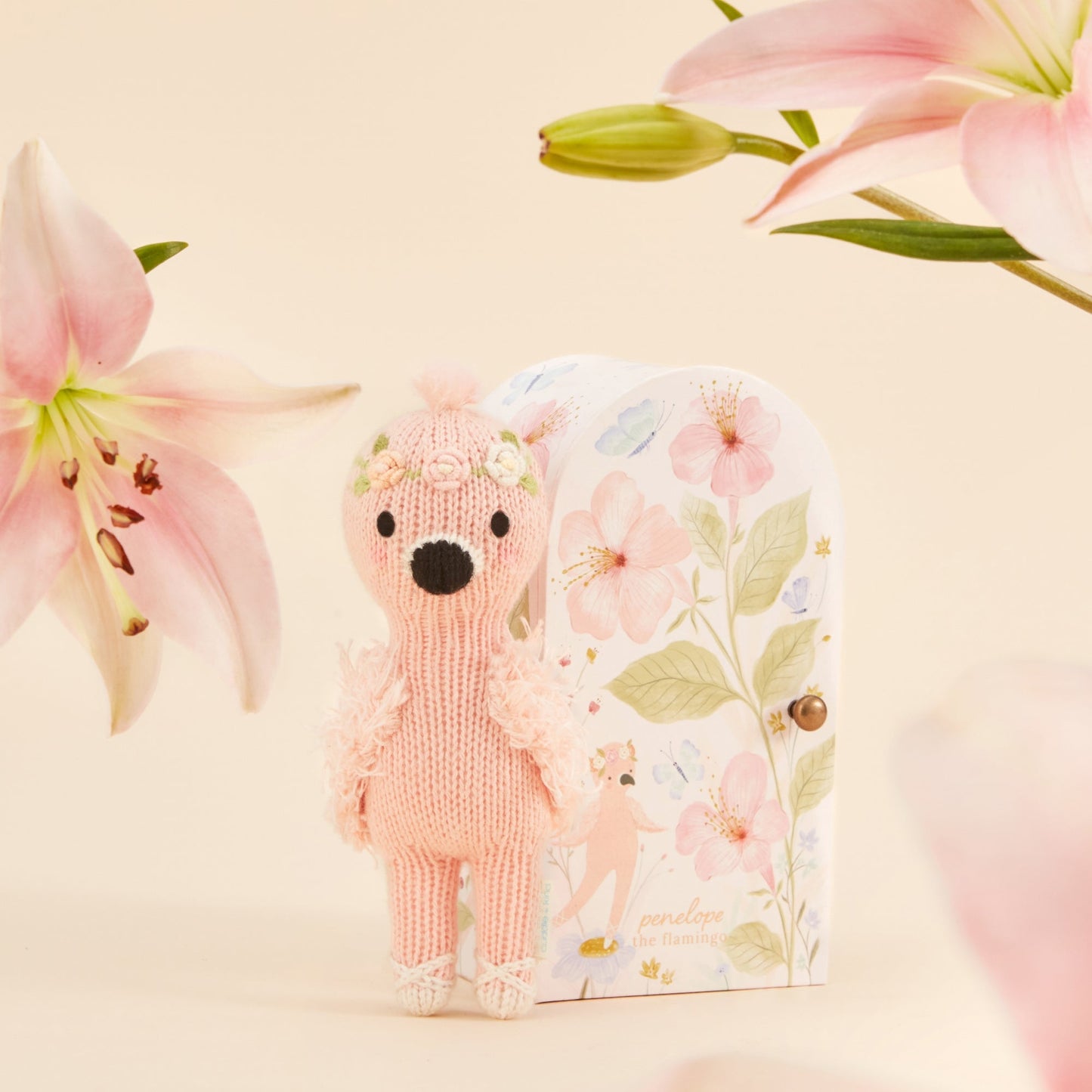 Hand-Knit Stuffed Animals + House