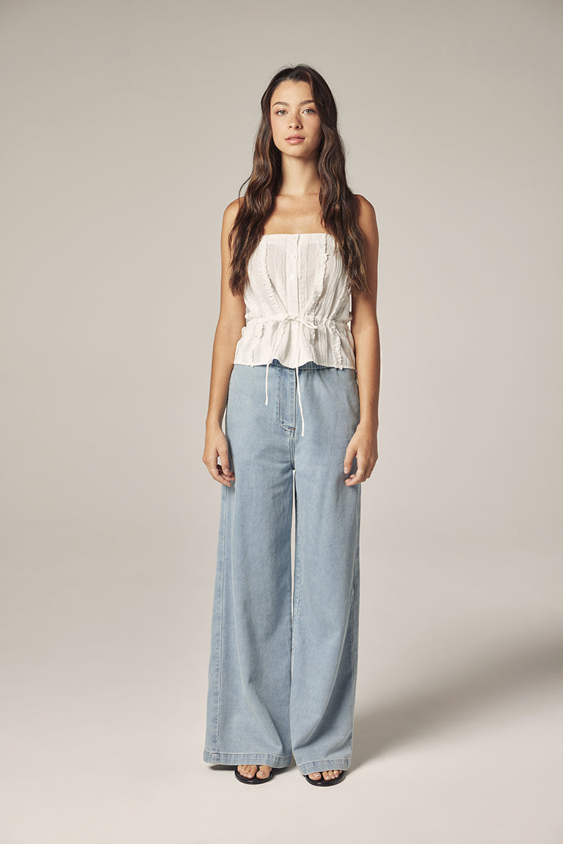 Wide Leg Elastic Pants