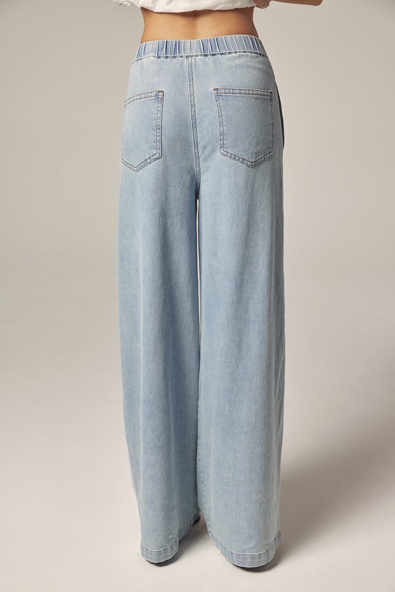 Wide Leg Elastic Pants