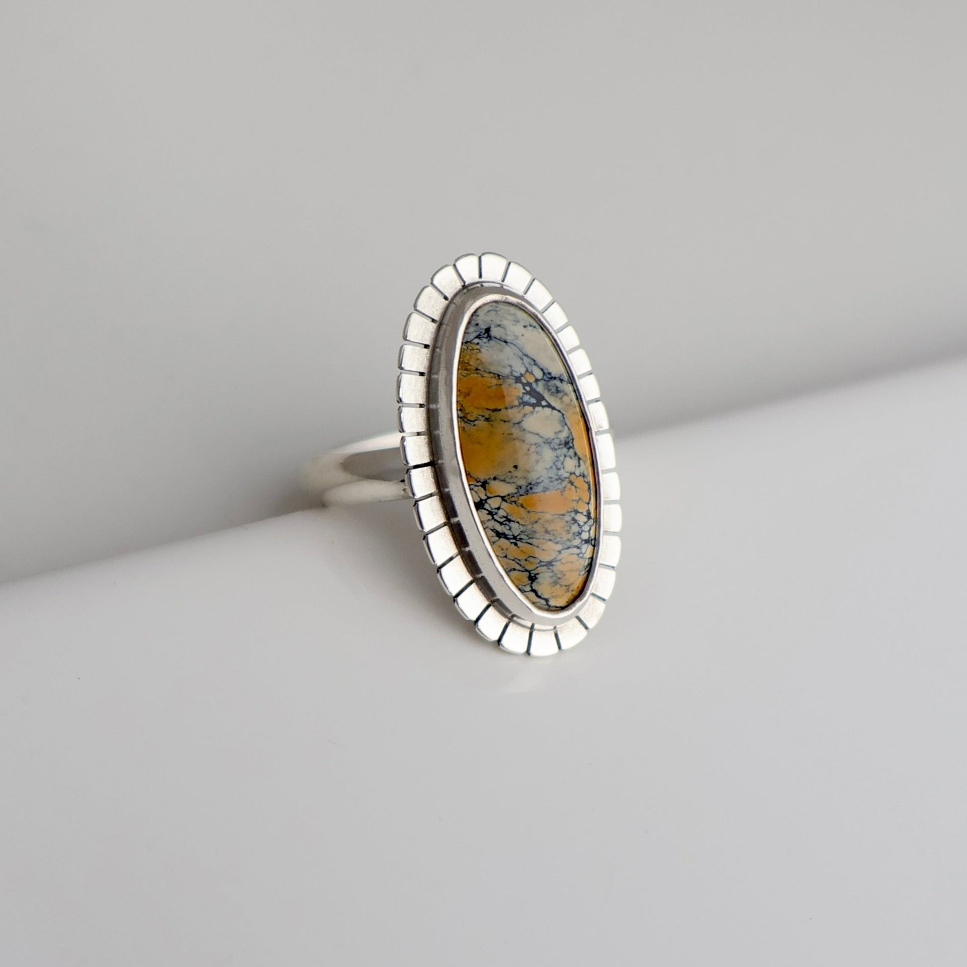 Lumi Ring - Ivory Creek Variscite. 925 sterling silver jewelry carolyn keys