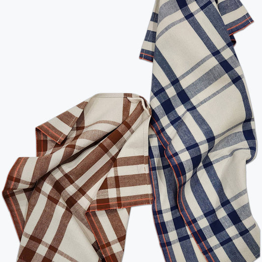 Plaid tea towels, handwoven in Chiapas, Mexico.