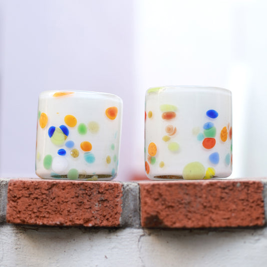 Hand blown glass set. Made in Guadalajara. luz collection