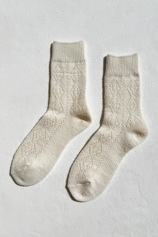 Le Bon Shoppe Pointelle Cashmere Socks 