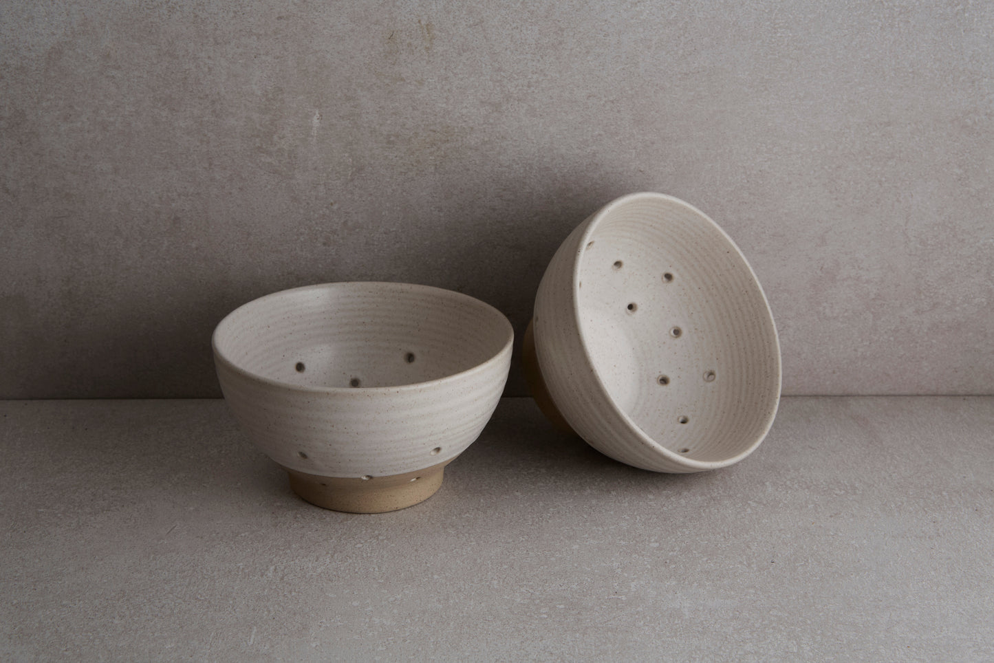 Ceramic colander is great for washing berries and small greens.