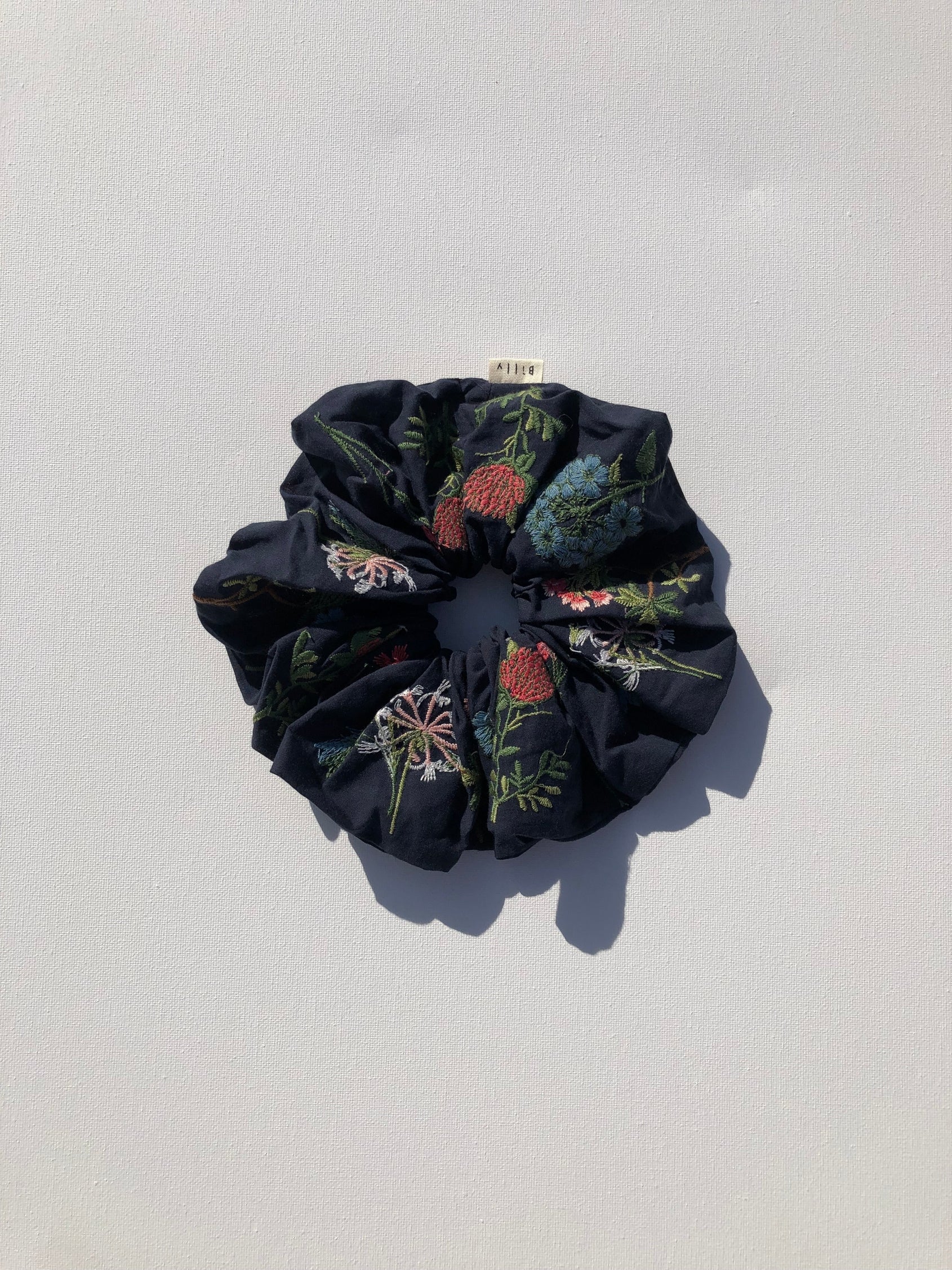 Embroidered Herb Scrunchies 100% cotton