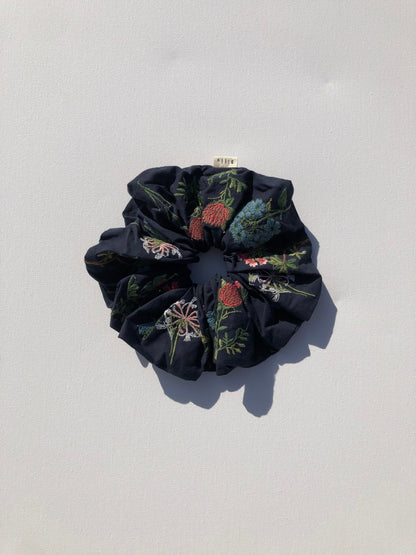 Embroidered Herb Scrunchies 100% cotton