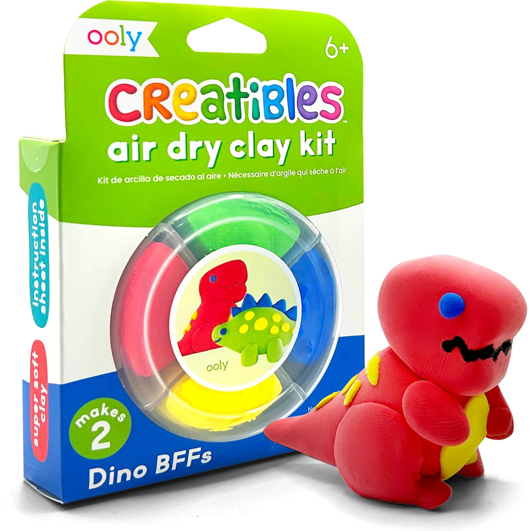 This air dry clay is non-toxic and super soft, making it easy to manipulate and shape. Includes instruction sheet to make 2 characters!