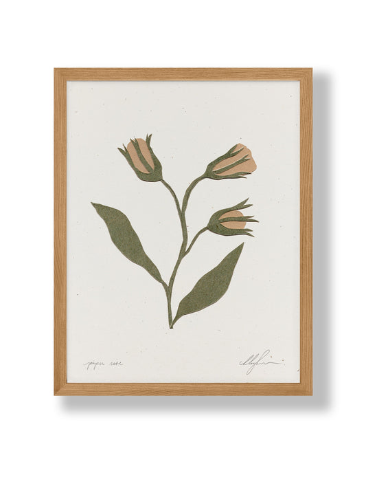 Paper Rose by Coco Shalom. Prints are made with 100% recycled paper, containing 30% post consumer waste, produced with 100% green power and 0% BS.