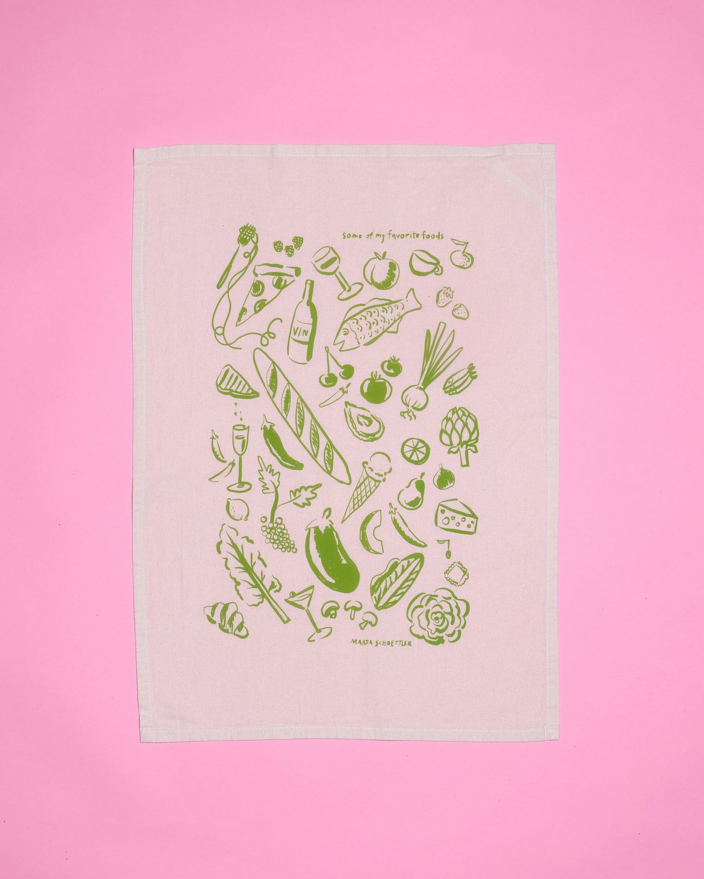 Favorite Foods Tea Towel