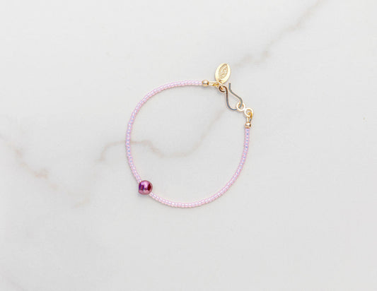 Pink Solo Pearl Bracelet