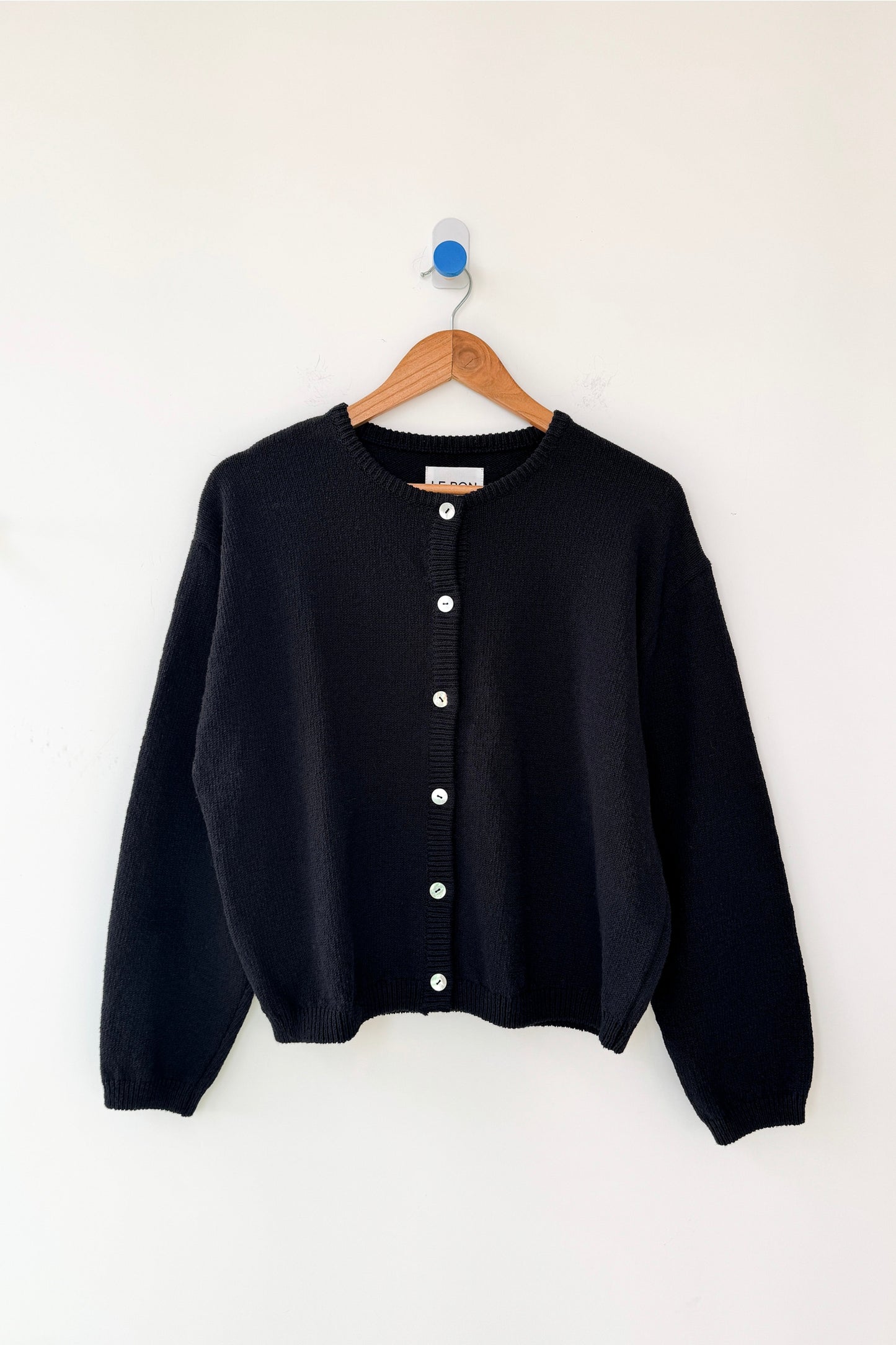 le bon shoppe cotton leila sweater black