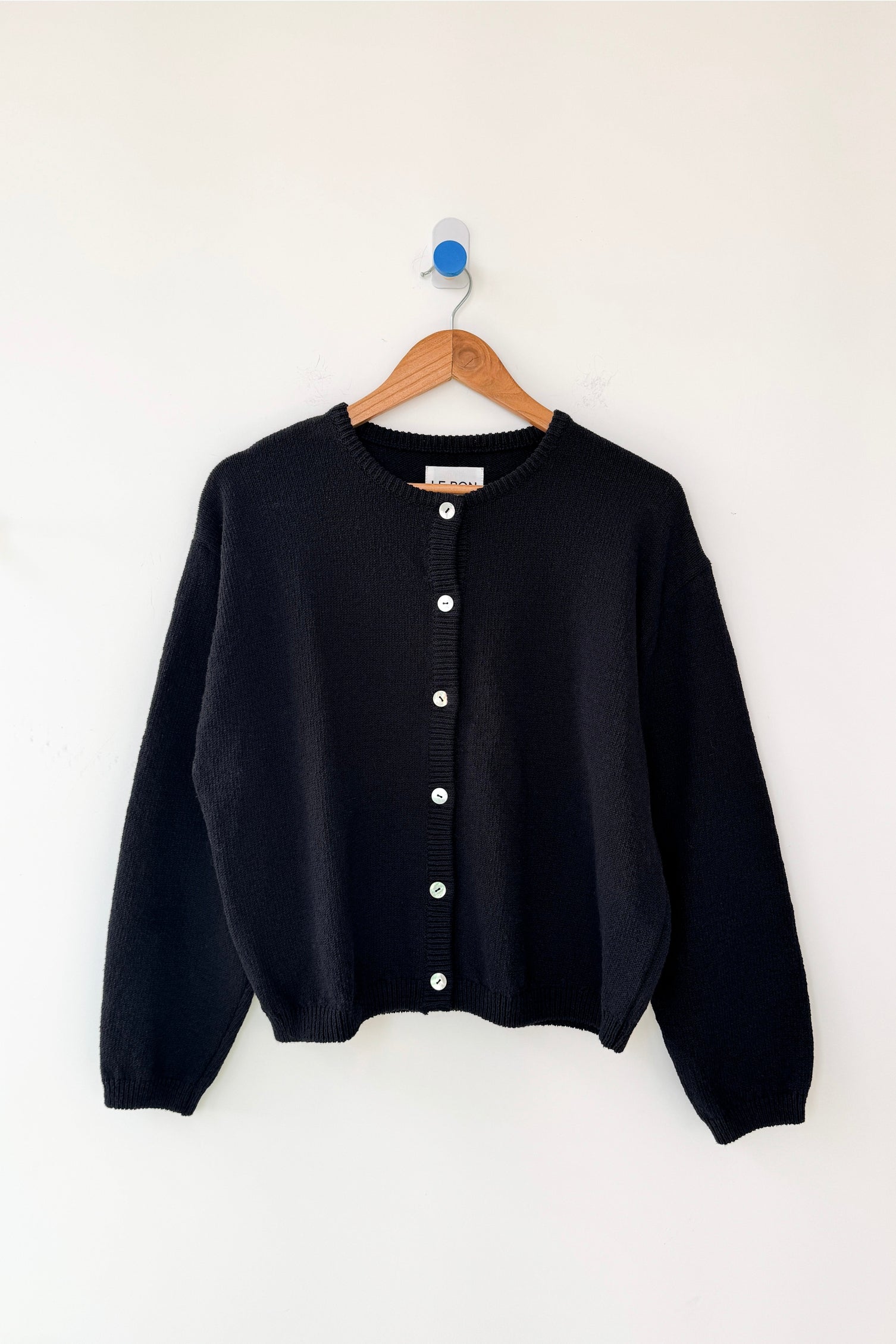le bon shoppe cotton leila sweater black
