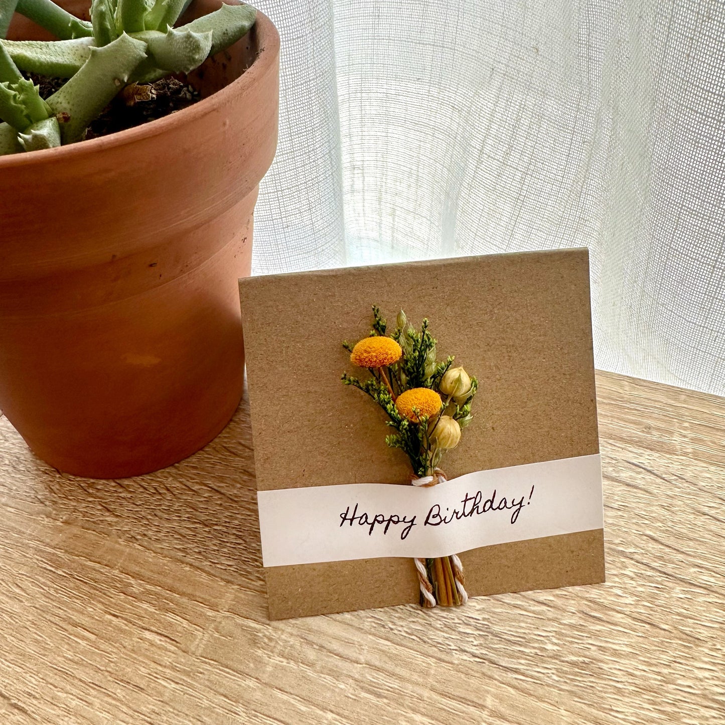 Mini Dried Floral Bouquet Card