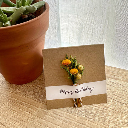 Mini Dried Floral Bouquet Card