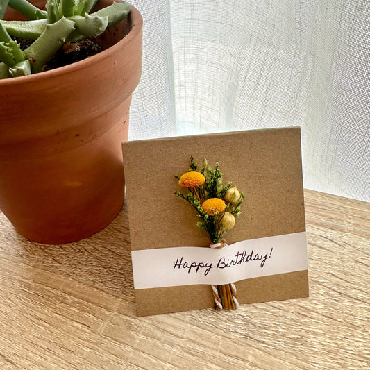 Mini Dried Floral Bouquet Card