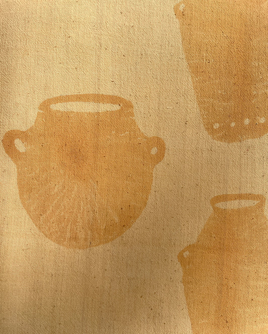 Jugs Block Print Textile Art