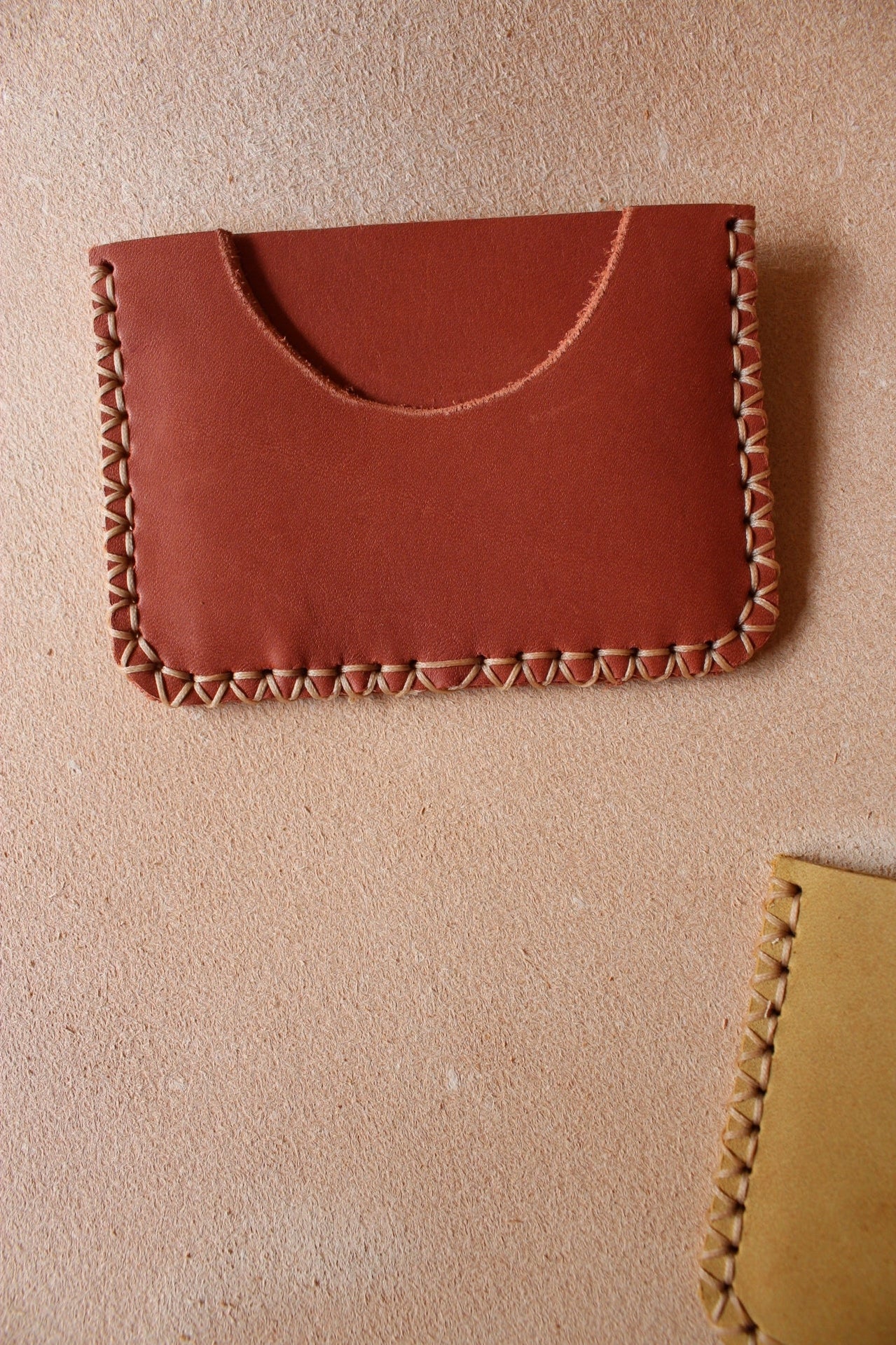mini leather wallet card holder handmade olive n suede
