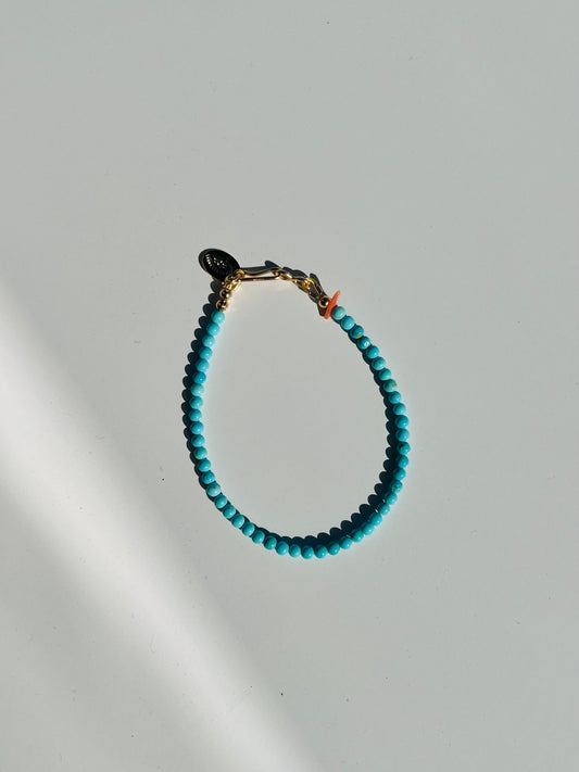 Turquoise & Coral Bracelet