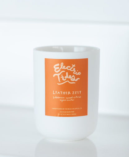 Leather Zest Candle