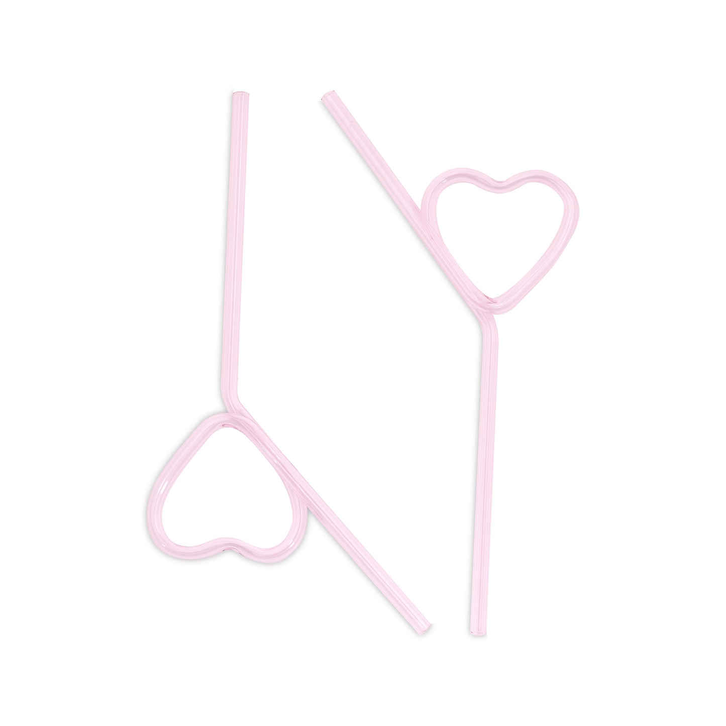 Heart Glass Straw