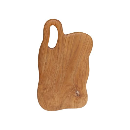Handcrafted teak wood cutting board for both serving and chopping. Artisans & company