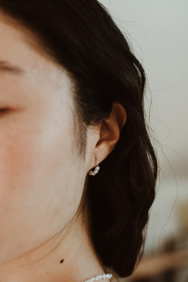 Seed Pearl Hoops