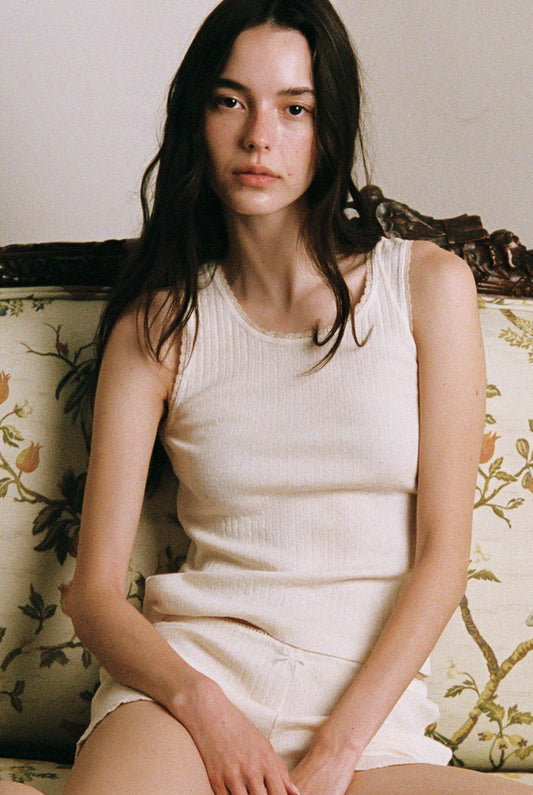 LA Relaxed Pointelle Sleep Tank