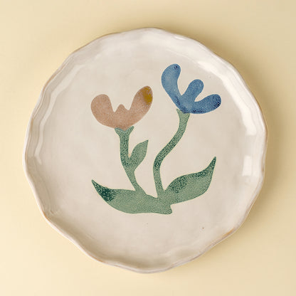 Large Painted Petals Plate