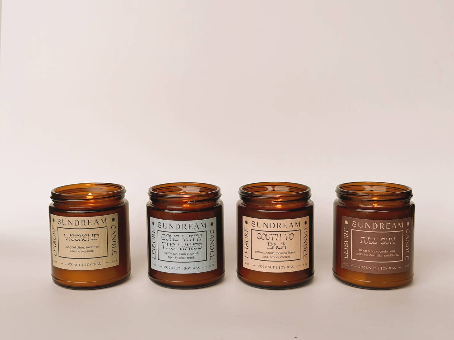 Sundream full sun candle hand poured in southern California with cardamom and vanilla notes
