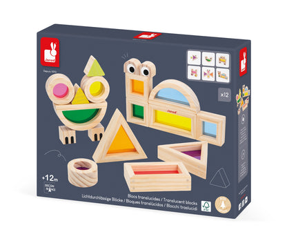 Janod Sensory Translucent Stacking Blocks
