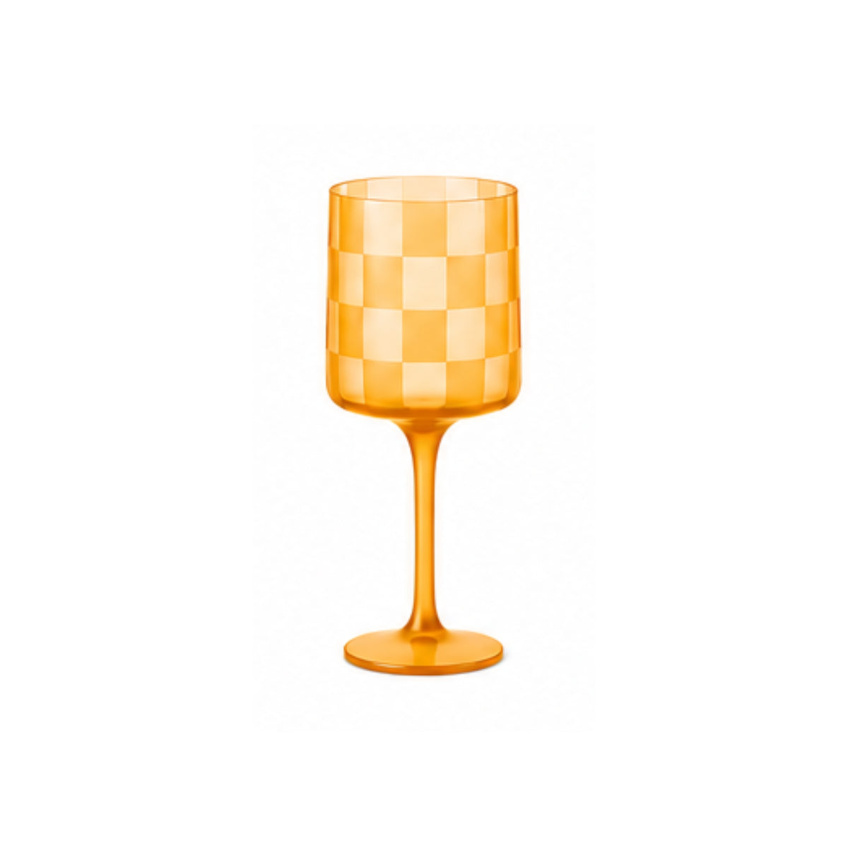 Checkered Wine Glass Set