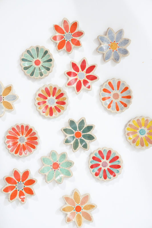 Flower Catchall Dish ring jewelry trinket handmade ceramic