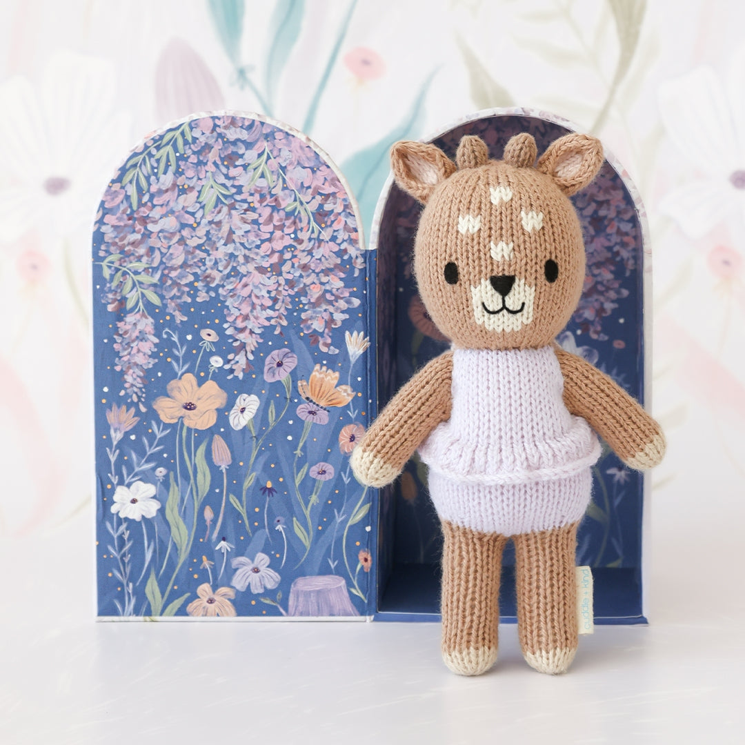Hand-Knit Stuffed Animals + House