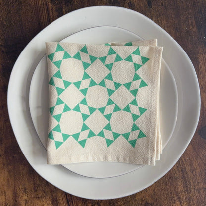 Hand Printed Flour Sack Napkins