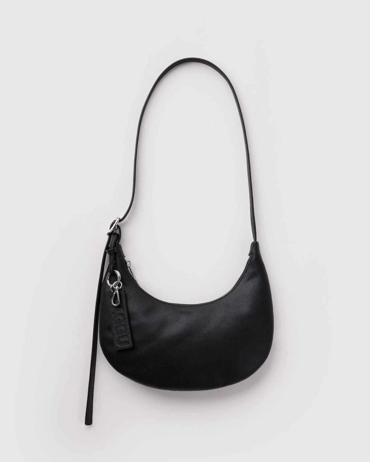 Baggu Small Recycled Leather Flat Crescent Bag 