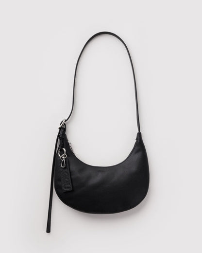 Baggu Small Recycled Leather Flat Crescent Bag 