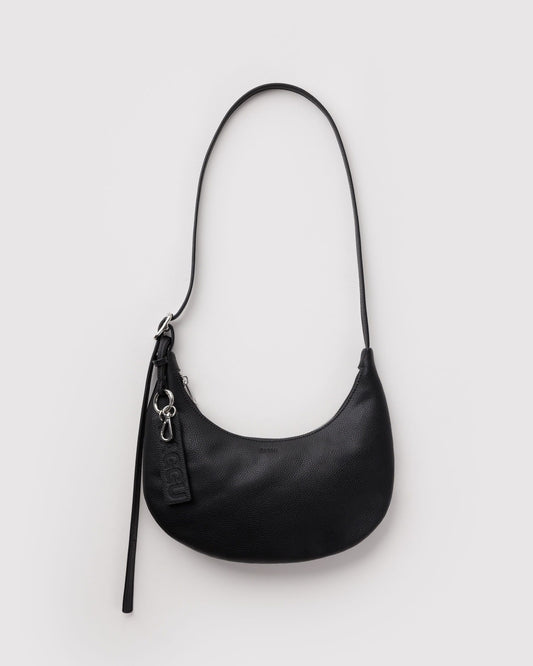 Baggu Small Recycled Leather Flat Crescent Bag 