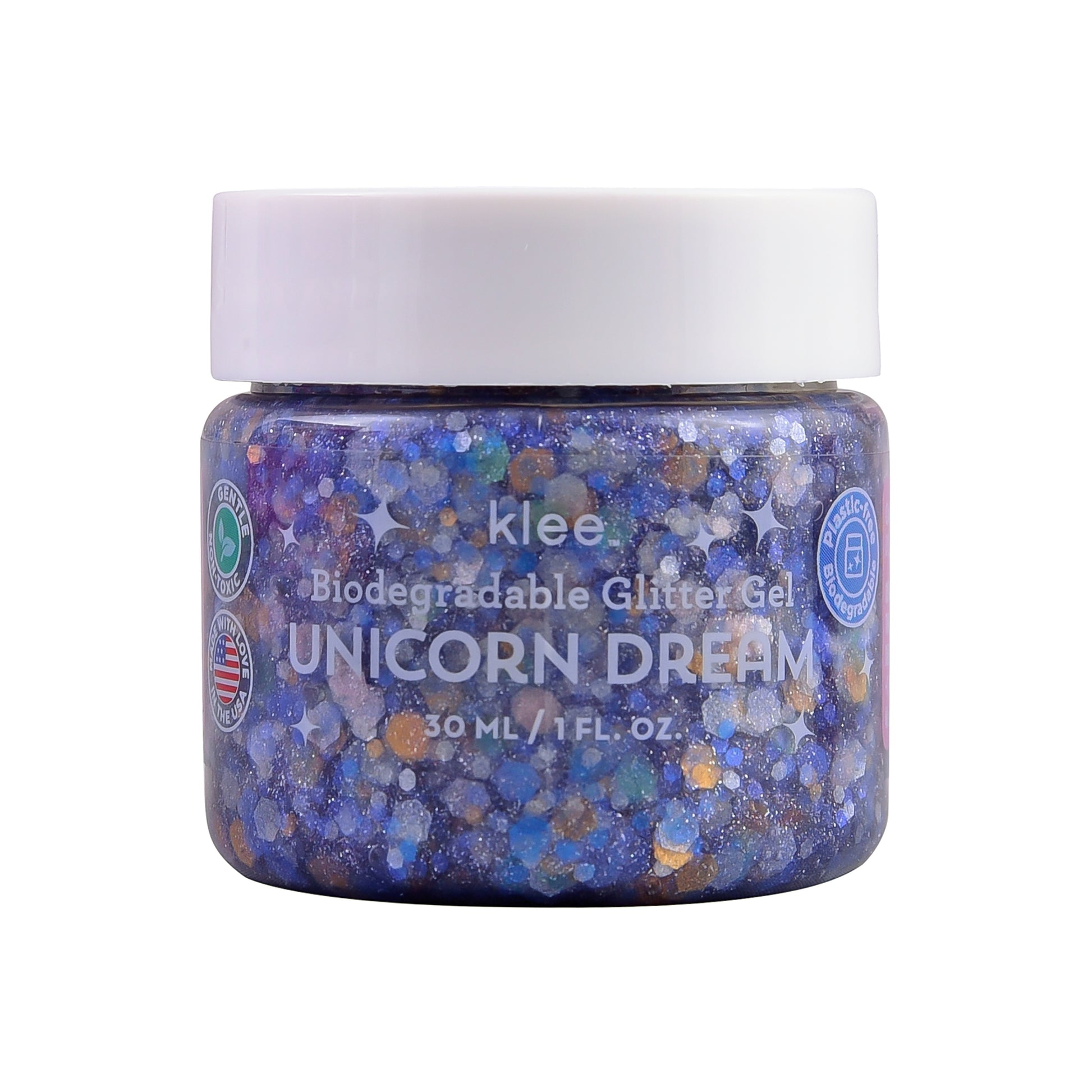  Klee Naturals' ocean-safe biodegradable glitter is made of plant-based cellulose and natural colorants that biodegrades naturally into harmless substances. No artificial dyes.