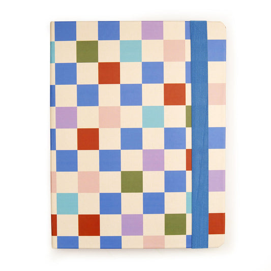 This stylish hardcover book includes 7 notepads: a list pad, 5 sticky notepads, a large grid pad, and a matching pen.